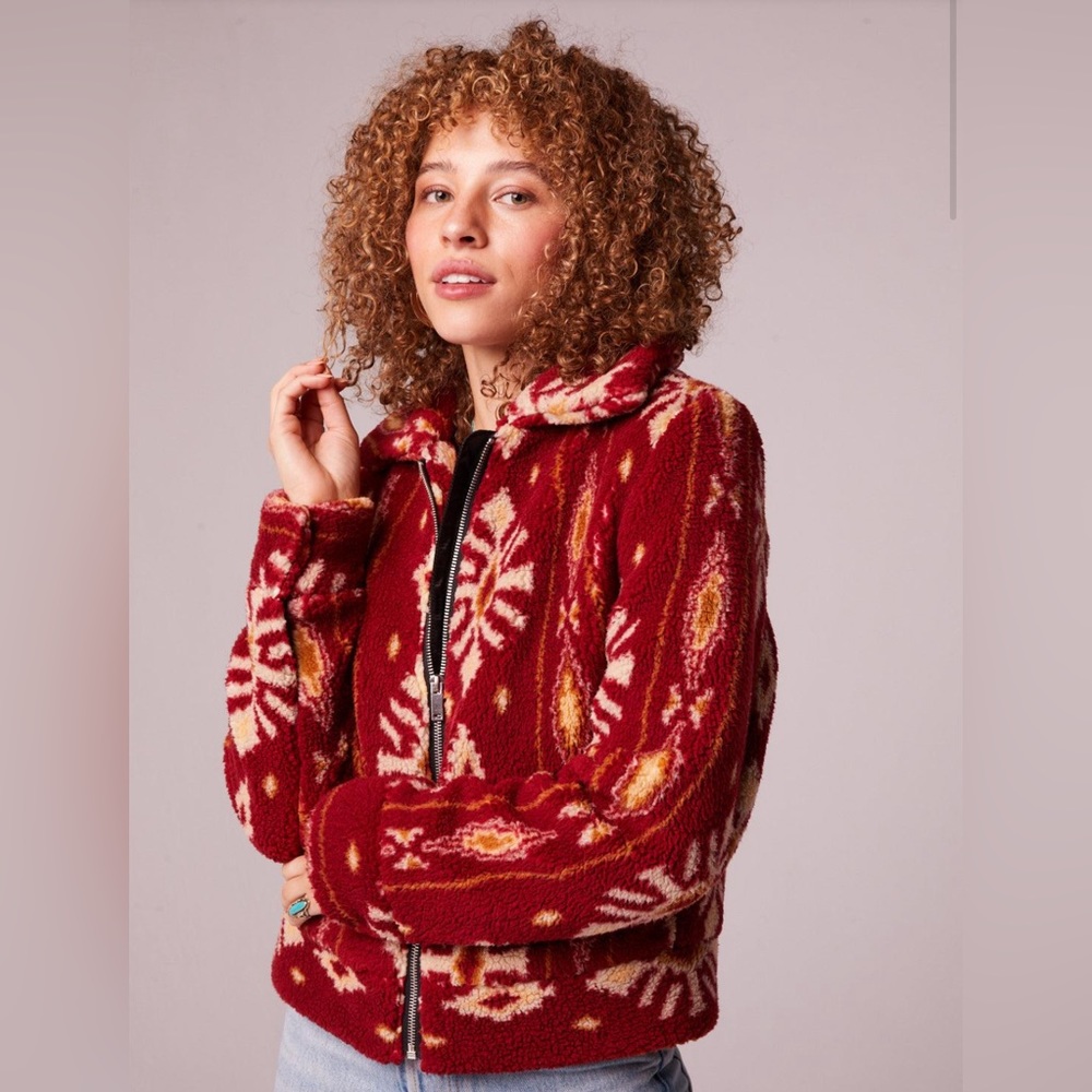 B.O.G. Collective Melrose Jacket in Garnet Gold Size Small MSRP $114